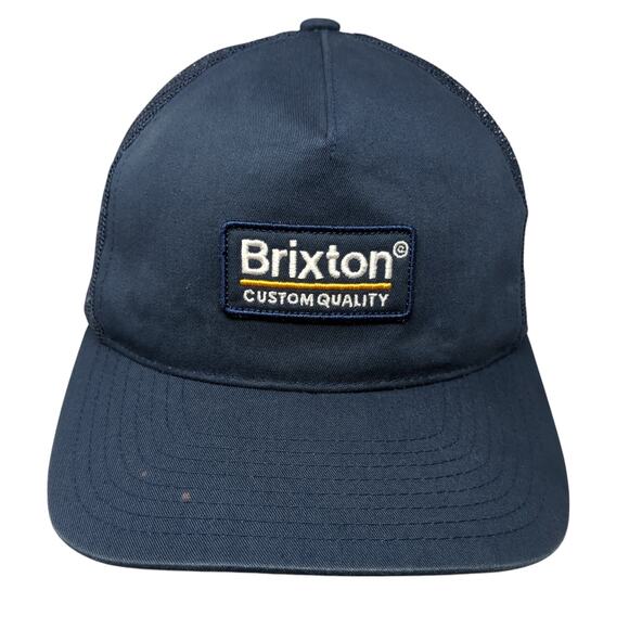 Brixton Custom Quality Snapback Trucker Hat Blue One Size Adjustable Mesh Back - Picture 1 of 11